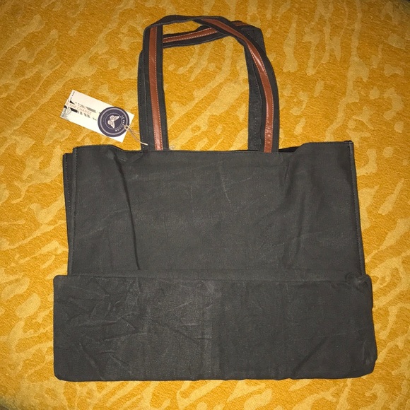 Le Papillon-Dragonfly tote-vintage dark gray white dragonfly, print NWT LAST 1!! - Picture 6 of 10